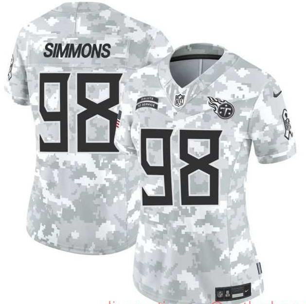 Womens Tennessee Titans #98 Jeffery Simmons 2024 F.U.S.E Arctic Camo Salute To Service Limited Stitched Jersey Dzhi